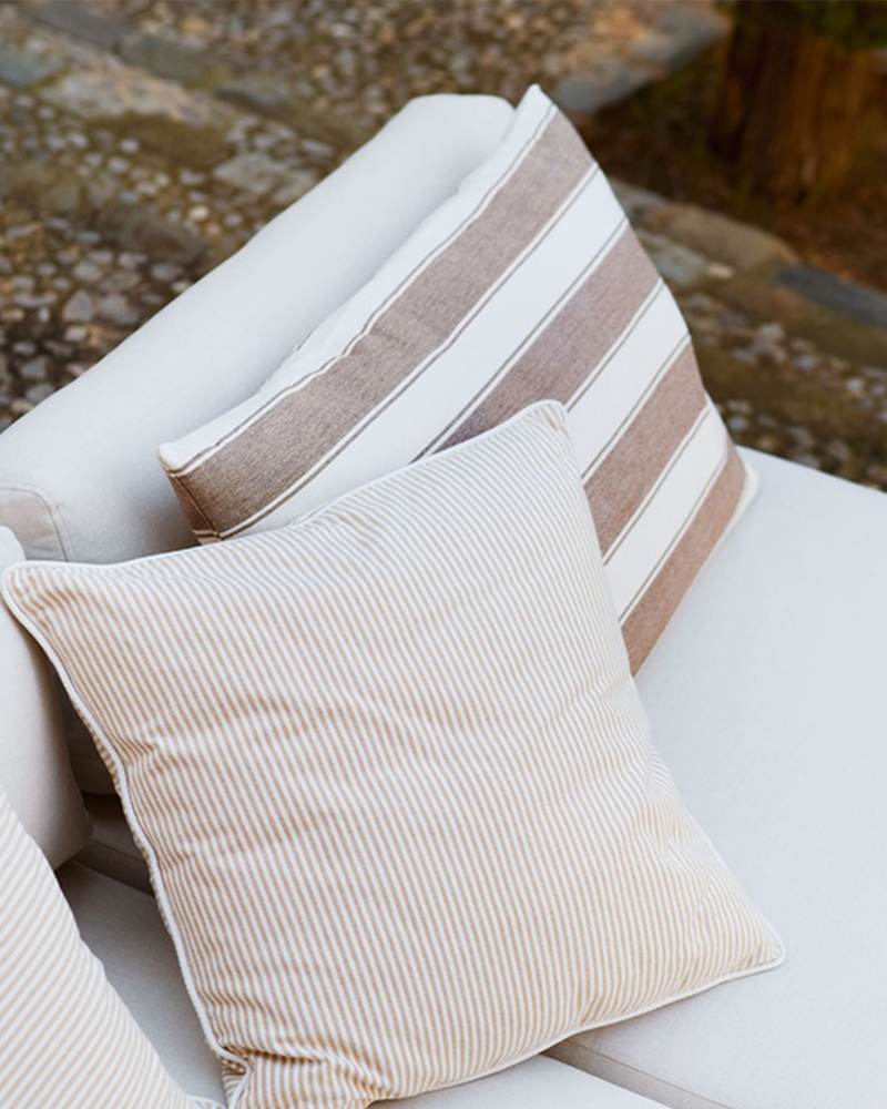 Housse de coussin en coton recyclé caramel reco, 40 x 60 cm
