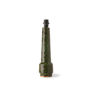Pied de lampe en grès rétro, vert