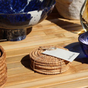 Set de 6 dessous de verre Myra en fibre de palmier