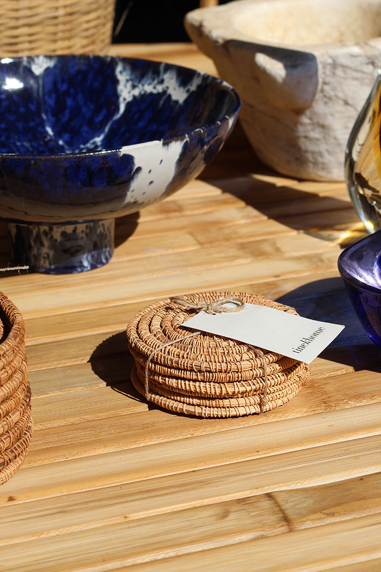 Set de 6 dessous de verre Myra en fibre de palmier