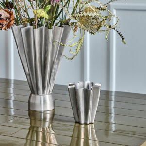 Vase HDFlood, finition argent brossé